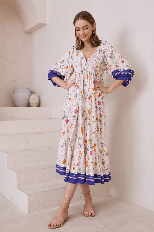 Della Boho Midi Dress - Floral Best midi dresses for plus size