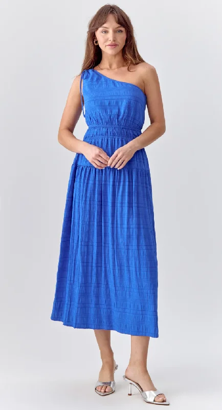 Greylin Whitney One Shoulder Midi Dress A-line midi dresses