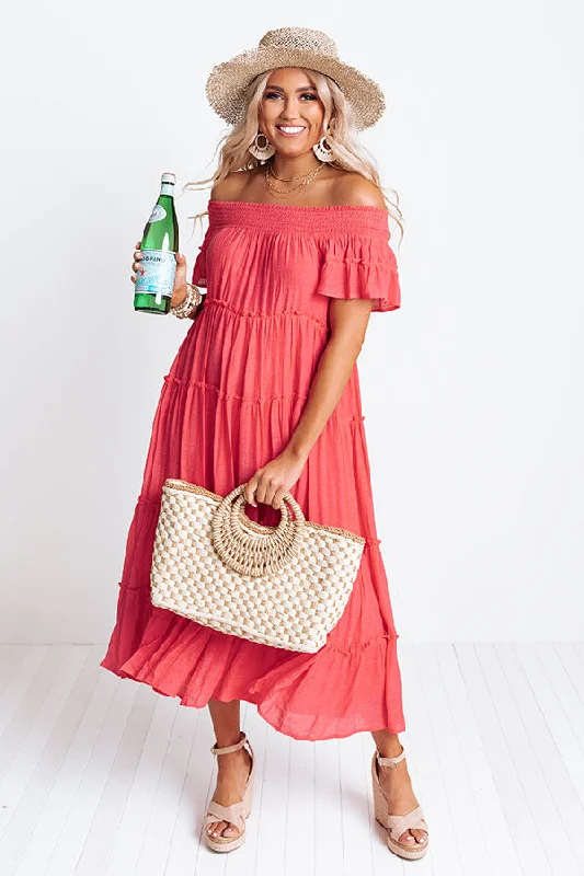 Hollywood Bungalow Midi Dress In Calypso Holiday midi dresses