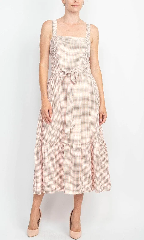 London Times T6220M - Midi Crepe Long Dress Cute floral print midi dresses