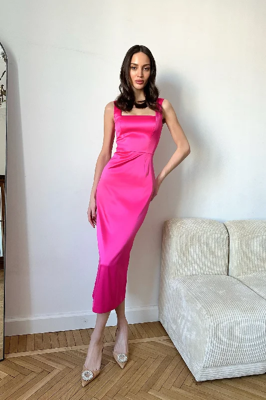 Square Neck Midi Dress Cotton midi dresses