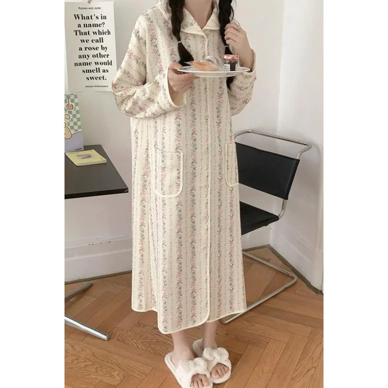 Chicdearshop christmas pajamas photoshoot Cyber Monday 2024 2024 Autumn and Winter Thickened Pajamas Women's Korean-Style Gentle Floral Simple Suit Casual Nightdress Home Wear Best floral dresses for outdoor weddings Chicdearshop christmas pajamas photoshoot Cyber Monday 2024 2024 Autumn and Winter Thickened Pajamas Women's Korean-Style Gentle Floral Simple Suit Casual Nightdress Home Wear Best floral dresses for outdoor weddings