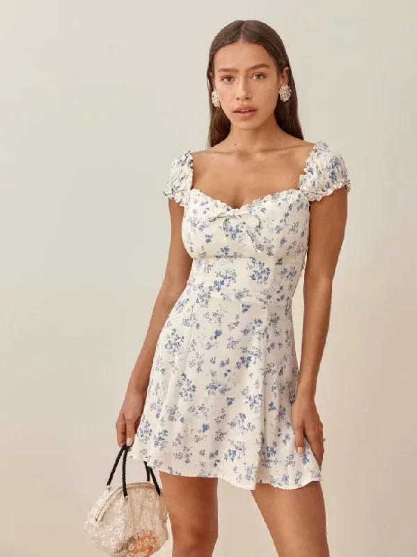 Chicdearshop dress Summer New Arrival Vintage Floral Print Slim-Fit Chest Bow Short Skirt for Women Women's floral dresses Chicdearshop dress Summer New Arrival Vintage Floral Print Slim-Fit Chest Bow Short Skirt for Women Women's floral dresses