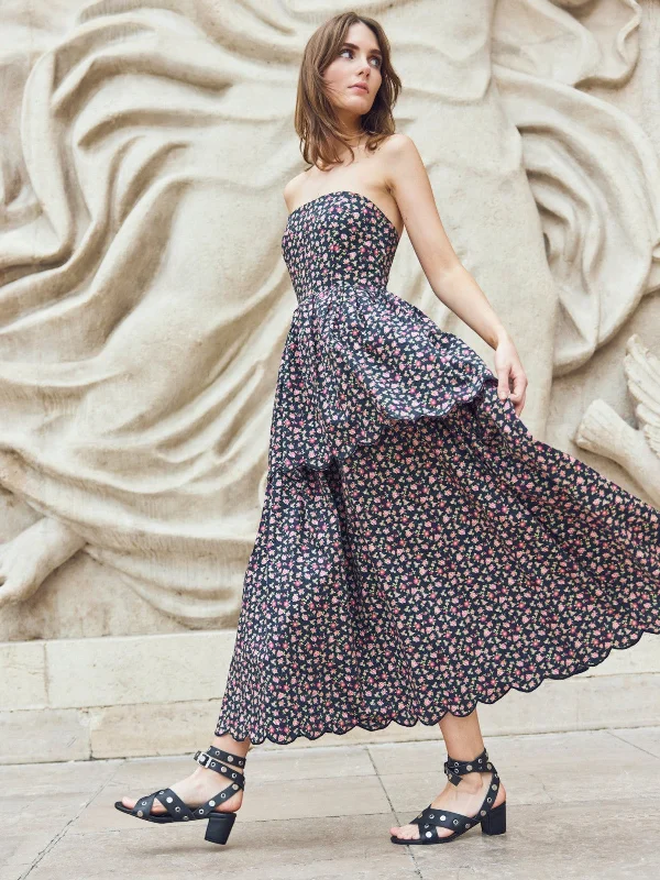 Daisy Dress | Black Rose Floral Organza floral dresses