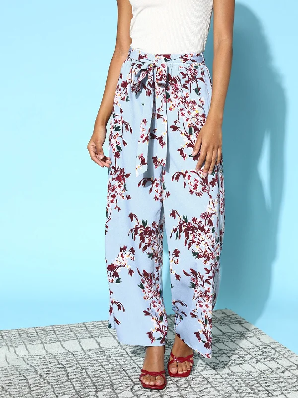 Berrylush Women Blue & Maroon Floral Printed Tie-Up High-Rise Waist Flared Parallel Trousers Fashion Nova floral dresses Berrylush Women Blue & Maroon Floral Printed Tie-Up High-Rise Waist Flared Parallel Trousers Fashion Nova floral dresses