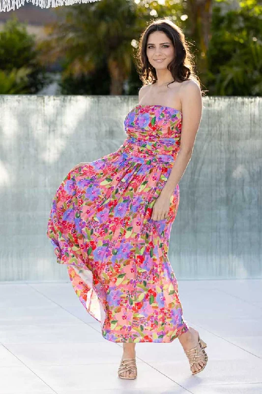 Verity Dress Pink Floral Summer floral dresses