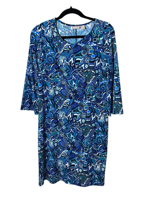 Dress Casual Short By Chicos In Blue, Size: S High-Waisted Skater Skirt