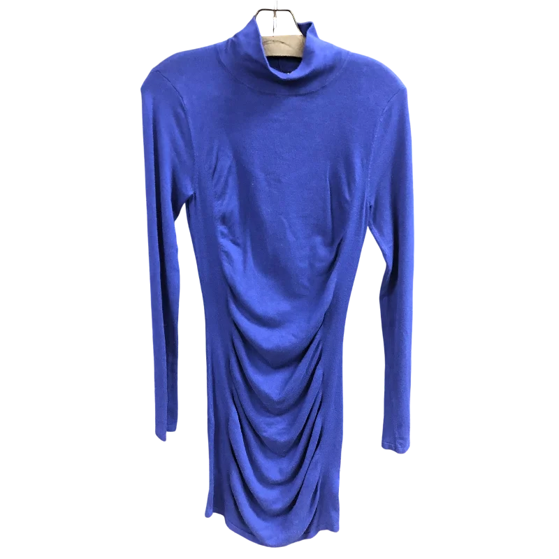 Dress Casual Short By Express In Blue, Size: S Pleated Denim Skirt
