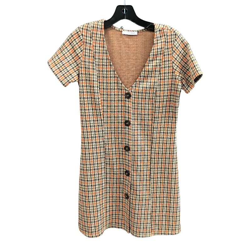 Dress Casual Short By Zara In Beige, Size: S Stylish Pleated Skirt