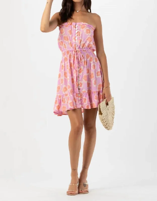 Ryden Mini Dress In Lilac Retro Mini Skirt