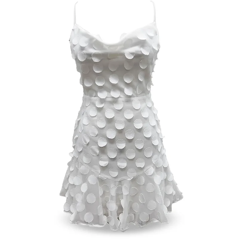 Womens Mesh Above Knee Mini Dress Floral A-line Skirt