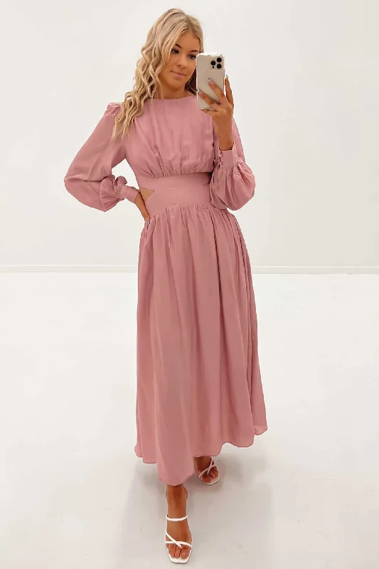 Dola Maxi Dress Blush Soft Flow Maxi