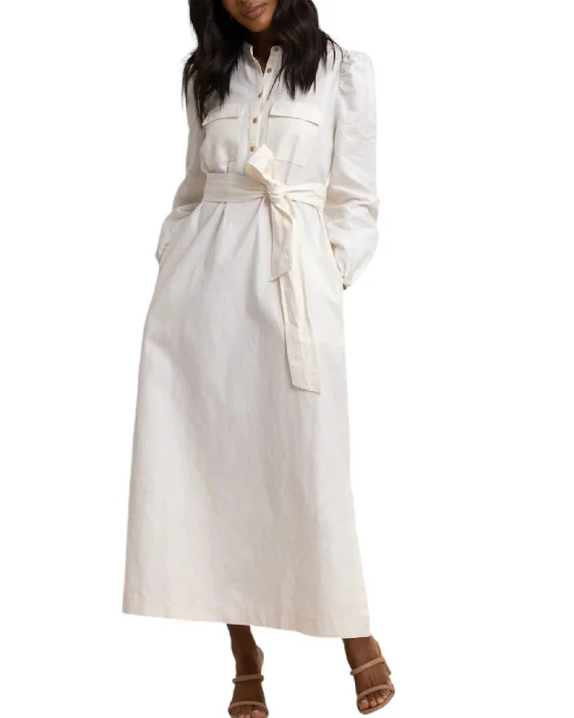 Klara Maxi Dress In Sand White Comfortable Maxi Skirt