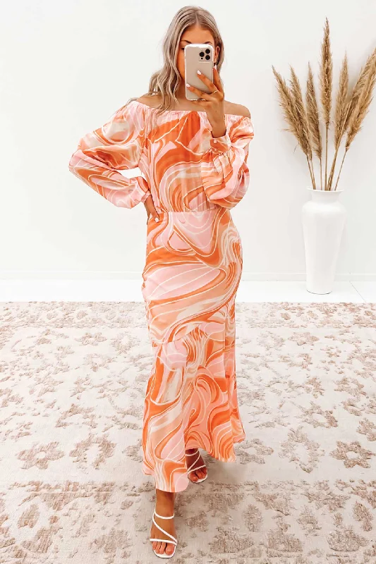 Kristin Maxi Dress Pink Front Slit Skirt