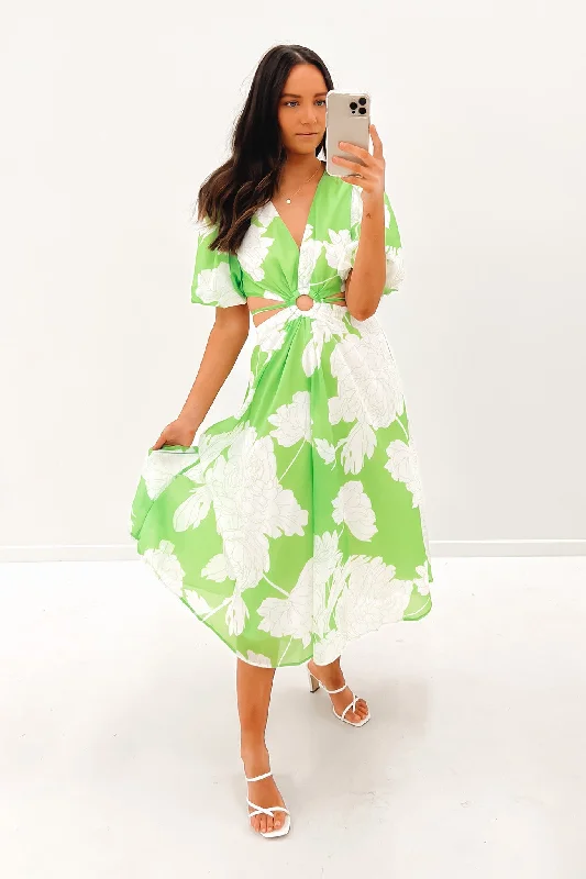 Nicole Maxi Dress Green Wrap Maxi Skirt