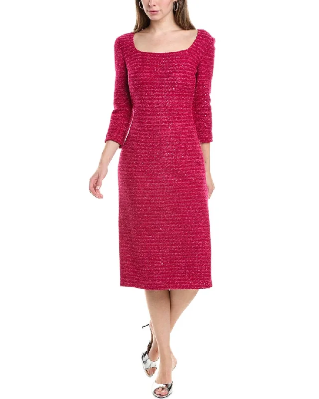 St. John Sequin Tweed Midi Dress Bright Midi Skirt