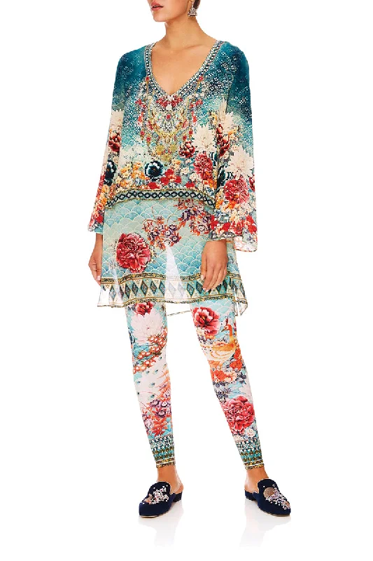 BLOUSE WITH SIDE SPLIT UNDERLAY HER HEIRLOOM Y2K unclassified dresses