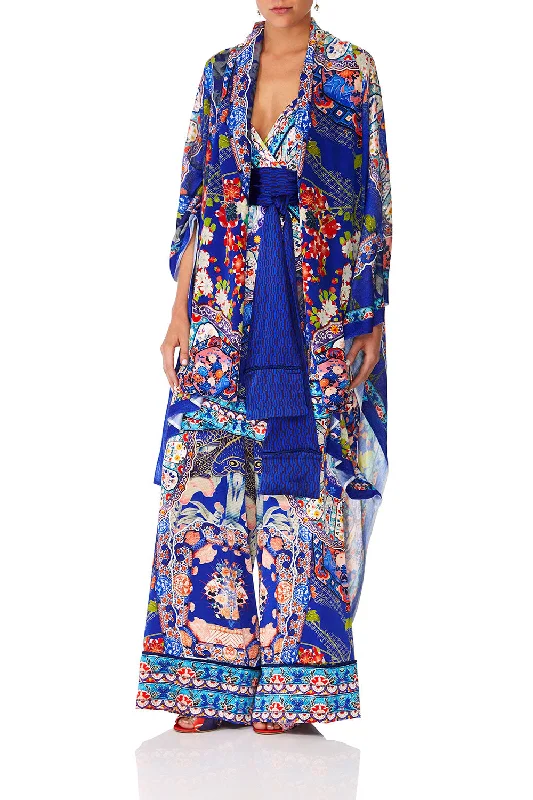 CAPE WITH SILK SCARF SATURN SISTER Color block unclassified dresses