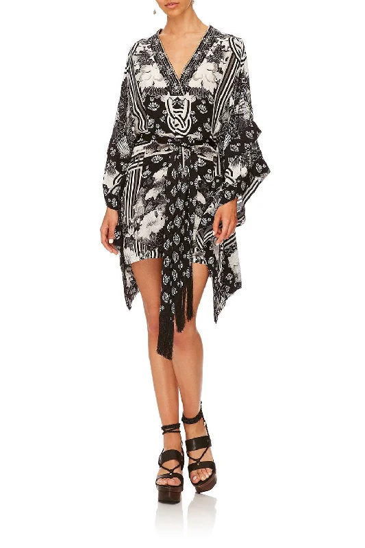 DOUBLE LAYER KIMONO SLEEVE DRESS WILD MOONCHILD Vintage unclassified dresses