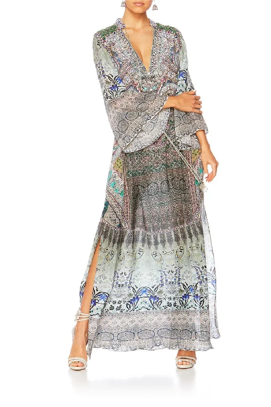 DRAWSTRING BUTTON UP DRESS MAMAS HOME Trendy new unclassified dresses