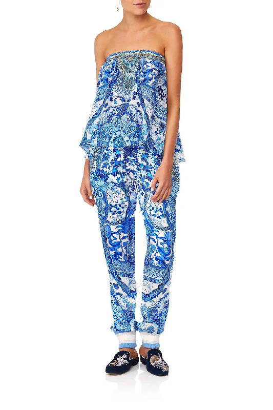 DRAWSTRING PANT WITH RIBBING ETERNITY'S EMPIRE Vacation unclassified dresses