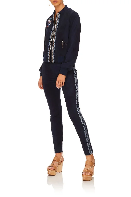 ELASTIC WAISTBAND SUEDE LEGGING FOR THE FANS Vacation unclassified dresses