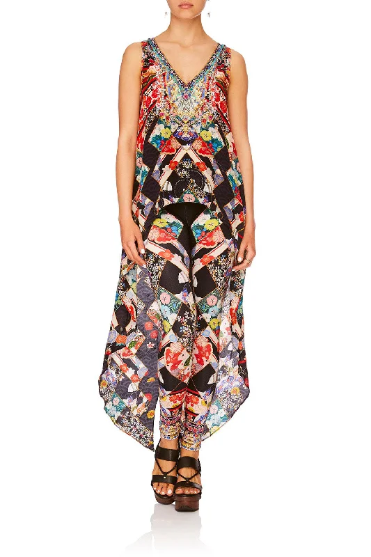 HIGH LOW CROSS BACK TOP STAR GIRL Ruffled unclassified dresses