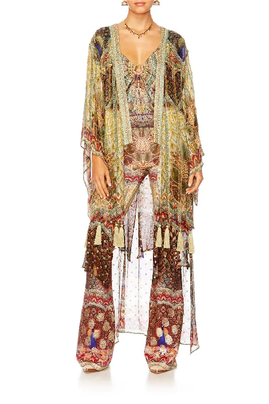 HIGH WAISTED FLARED TROUSER ECHOS OF ENCHANTMENT Sleeveless unclassified dresses