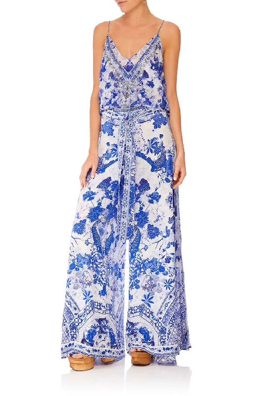 HIGH WAISTED TROUSER WITH GODET THE FAN SEA Trendy unclassified dresses