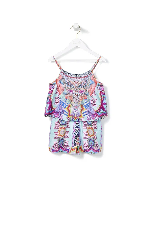 KIDS' PLAYSUIT WITH OVERLAY WANDERING EYE Office unclassified dresses