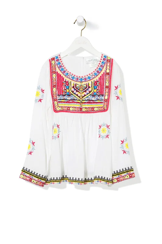 KIDS TRIM BLOUSE KALBELIA QUEEN PINK Everyday wear unclassified dresses