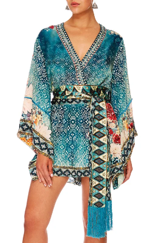 KIMONO SLEEVE PLAYSUIT WITH /OBI BELT HER HEIRLOOM Monochrome unclassified dresses
