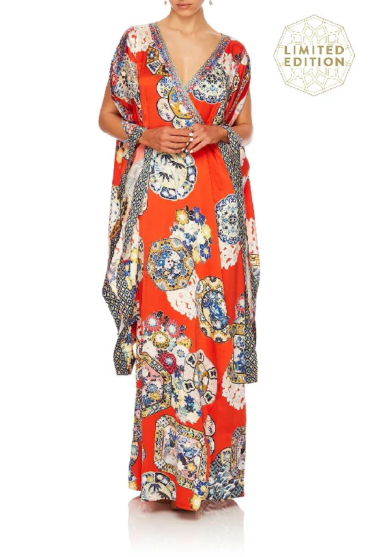 KIMONO W/SPLIT SLEEVE FOUND IN TRANSLATION One-shoulder unclassified dresses