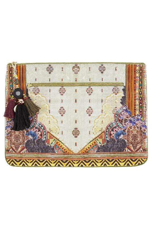 LARGE CANVAS CLUTCH THE CARAVAN Summer unclassified dresses