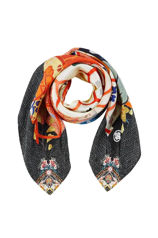 LARGE SQUARE SCARF KISSING THE SUN Neutral tone unclassified dresses