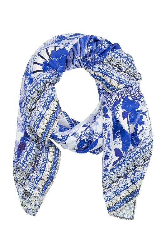 LARGE SQUARE SCARF THE FAN SEA Earthy tone unclassified dresses