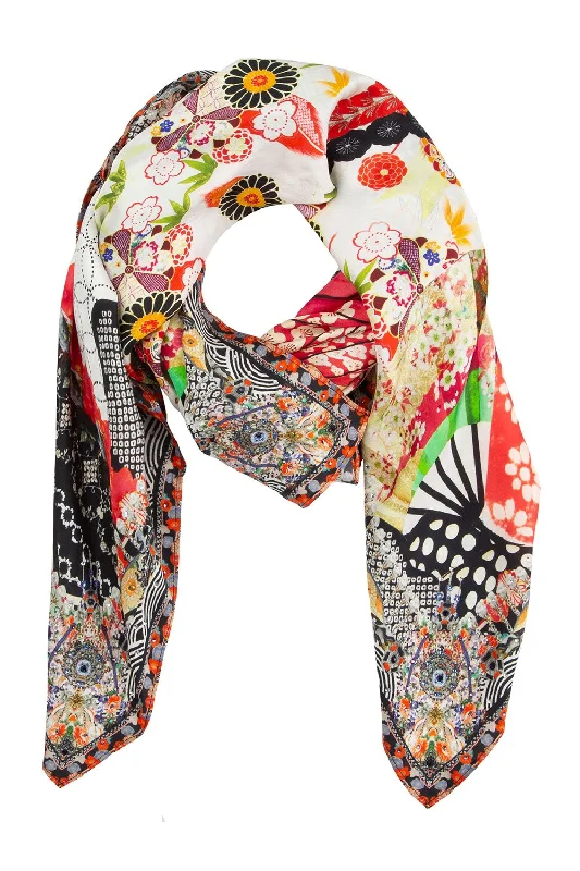 LARGE SQUARE SCARF VINTAGE VIXEN Dark color unclassified dresses