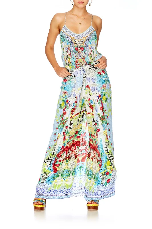 LOOSE TROUSER WITH TIE FRONT MASKING MADNESS Wedding guest unclassified dresses