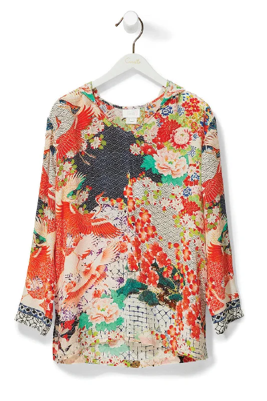MEN'S HOODED MANTAN GEISHA GIRL Color block unclassified dresses