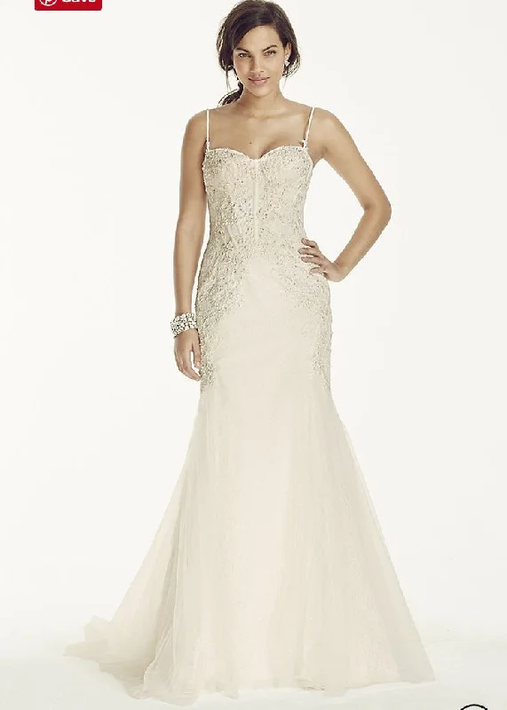 Galina SWG690 Spaghetti Strap Trumpet Gown with Corset Holiday unclassified dresses
