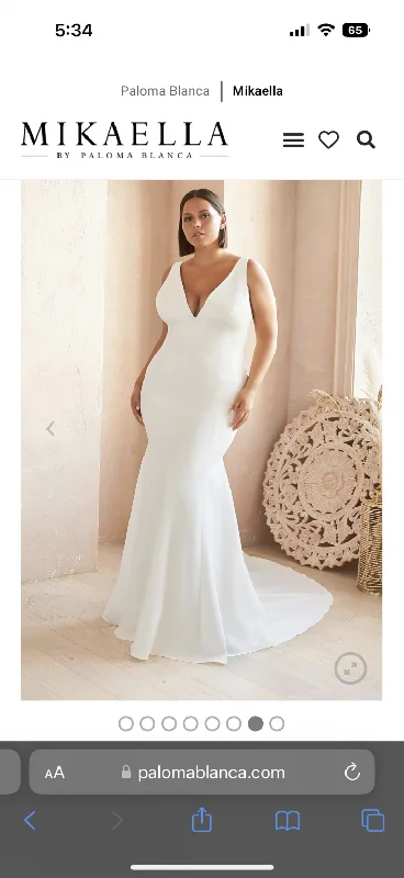 Mikaella VNeck Fit and Flare Engagement unclassified dresses