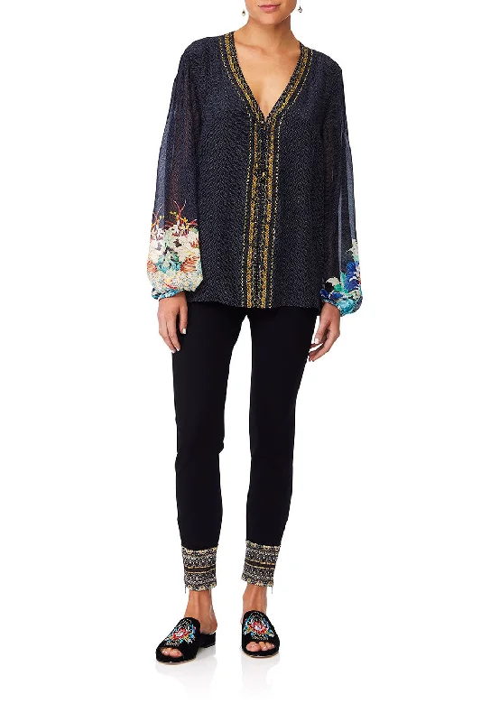 PEASANT BLOUSE W/FRONT LACING UP ALL NIGHT Boho unclassified dresses