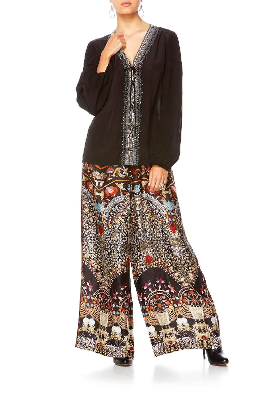 PEASANT BLOUSE WITH FRONT LACING CHAMBER OF REFLECTIONS Best-selling unclassified dresses