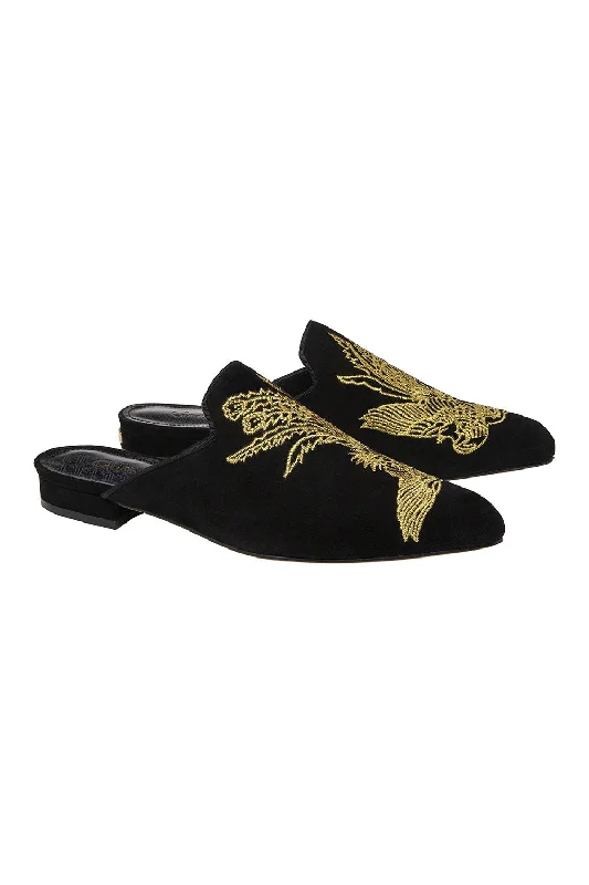 POINTED TOE SLIPPER BLACK Stylish unclassified dresses