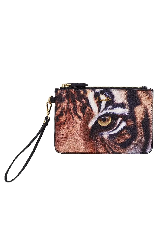 SAFFIANO SMALL COIN TWIN PURSE BLACK TIGER A-line unclassified dresses