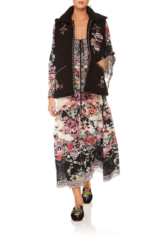 SHEARLING WAISTCOAT WITH POCKETS NIGHTS WITH HER High-low unclassified dresses