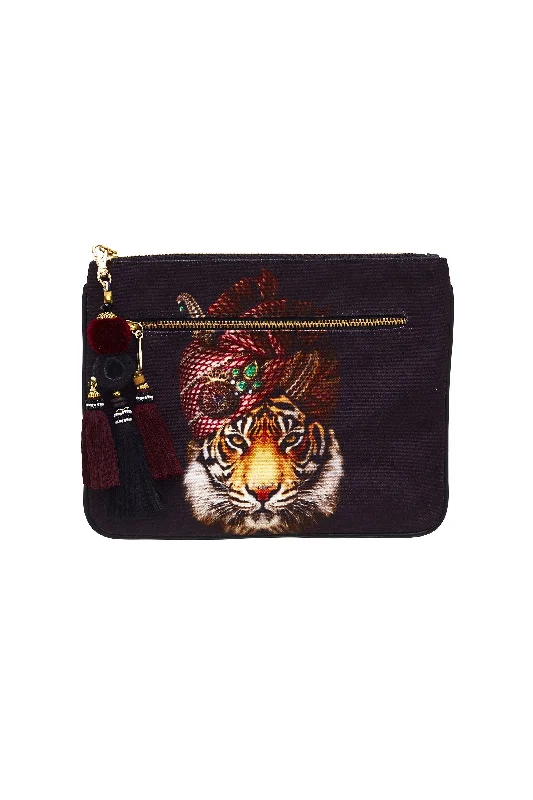 SMALL CANVAS CLUTCH BLACK TIGER Long sleeve unclassified dresses