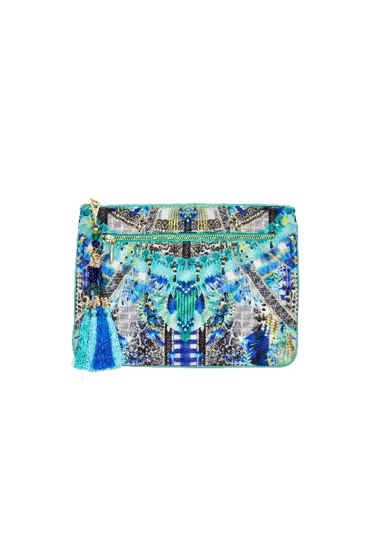 SMALL CANVAS CLUTCH LEAVE ME WILD Gothic unclassified dresses