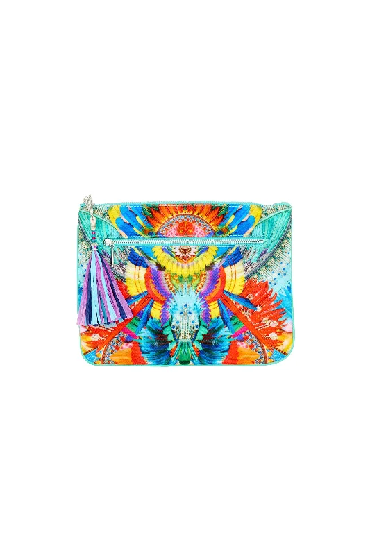 SMALL CANVAS CLUTCH SHOW GIRL Monochrome unclassified dresses