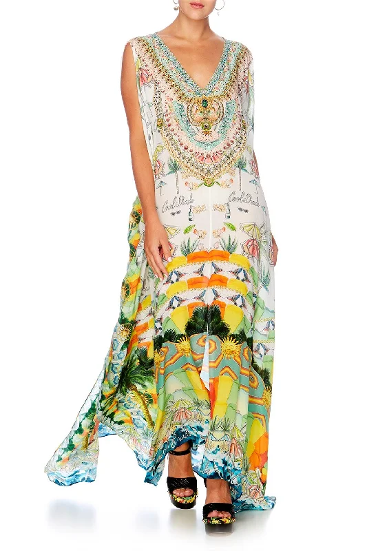 SPLIT FRONT & SLEEVE KAFTAN SUNDOWNERS Flowy unclassified dresses